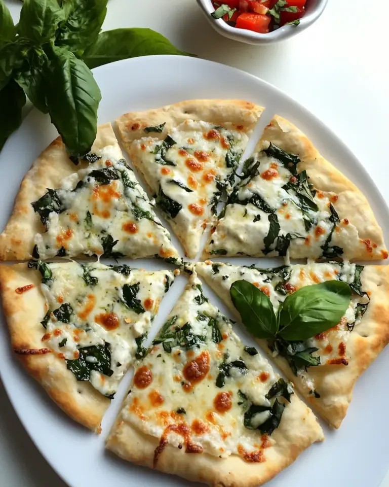 Homemade White Pita Pizza photo