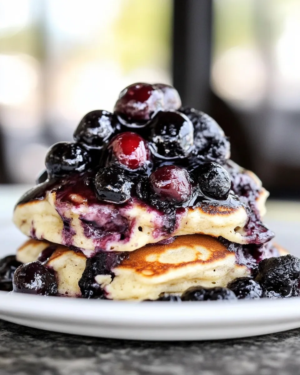 Ultimate Whole Wheat Cherry Vanilla Bean Pancakes. image