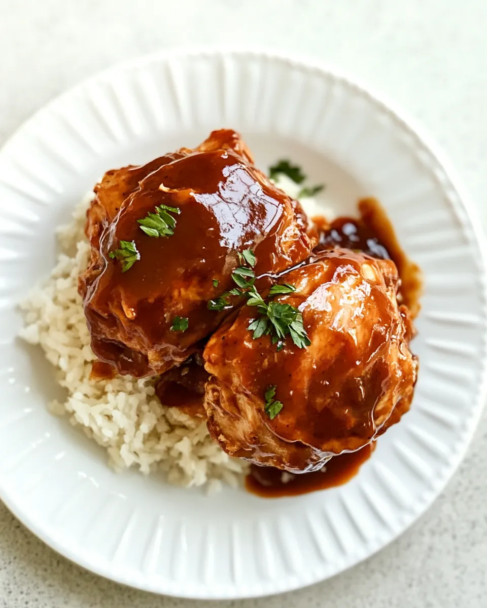 Savory Zesty Crockpot BBQ Chicken dish photo