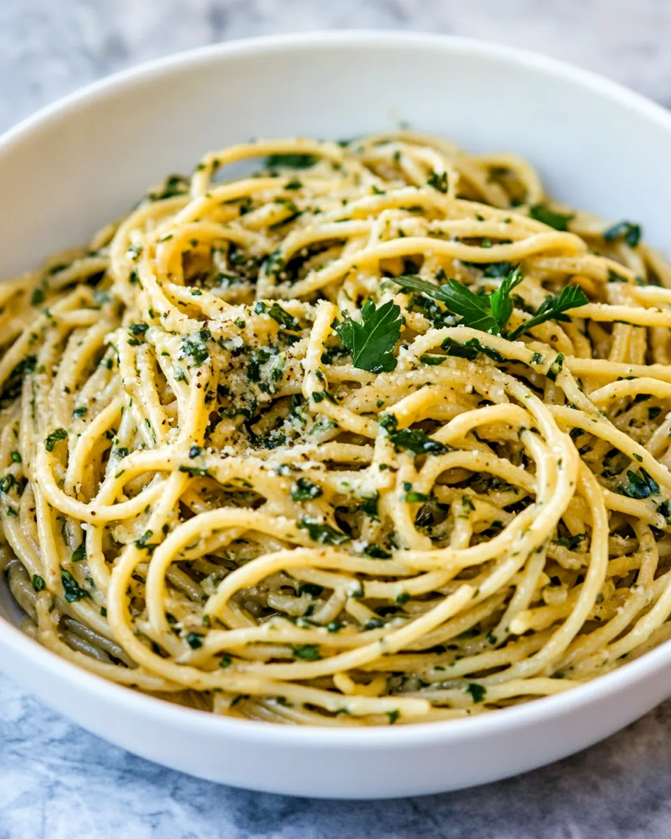 classic 10-Minute Creamy, Buttery Herbed Bucatini. image