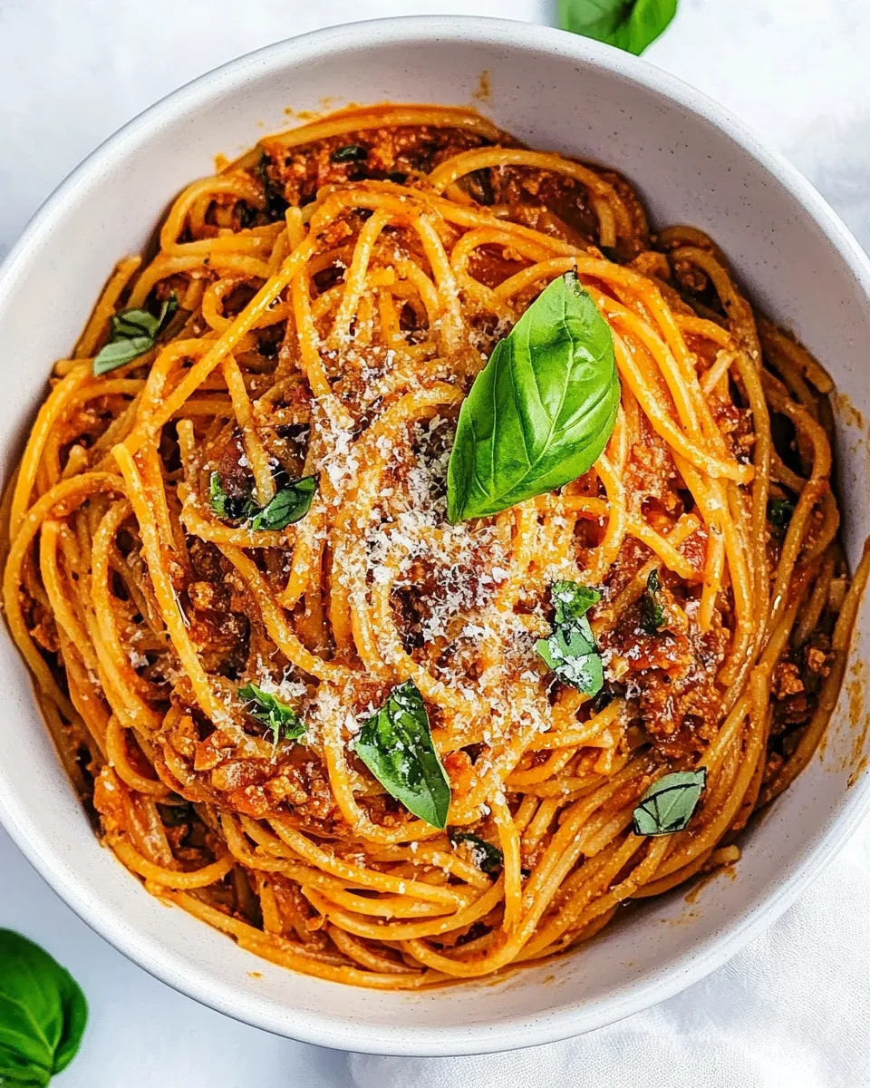 Delicious 10 Minute Instant Pot Spaghetti shot