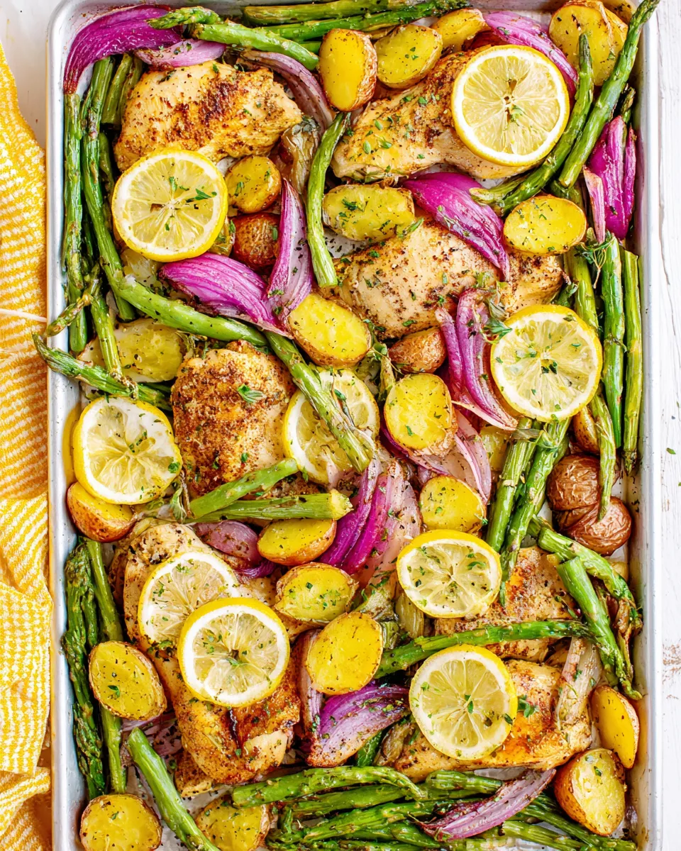 Quick 15-Minute Sheet Pan Lemon Pepper Chicken food shot