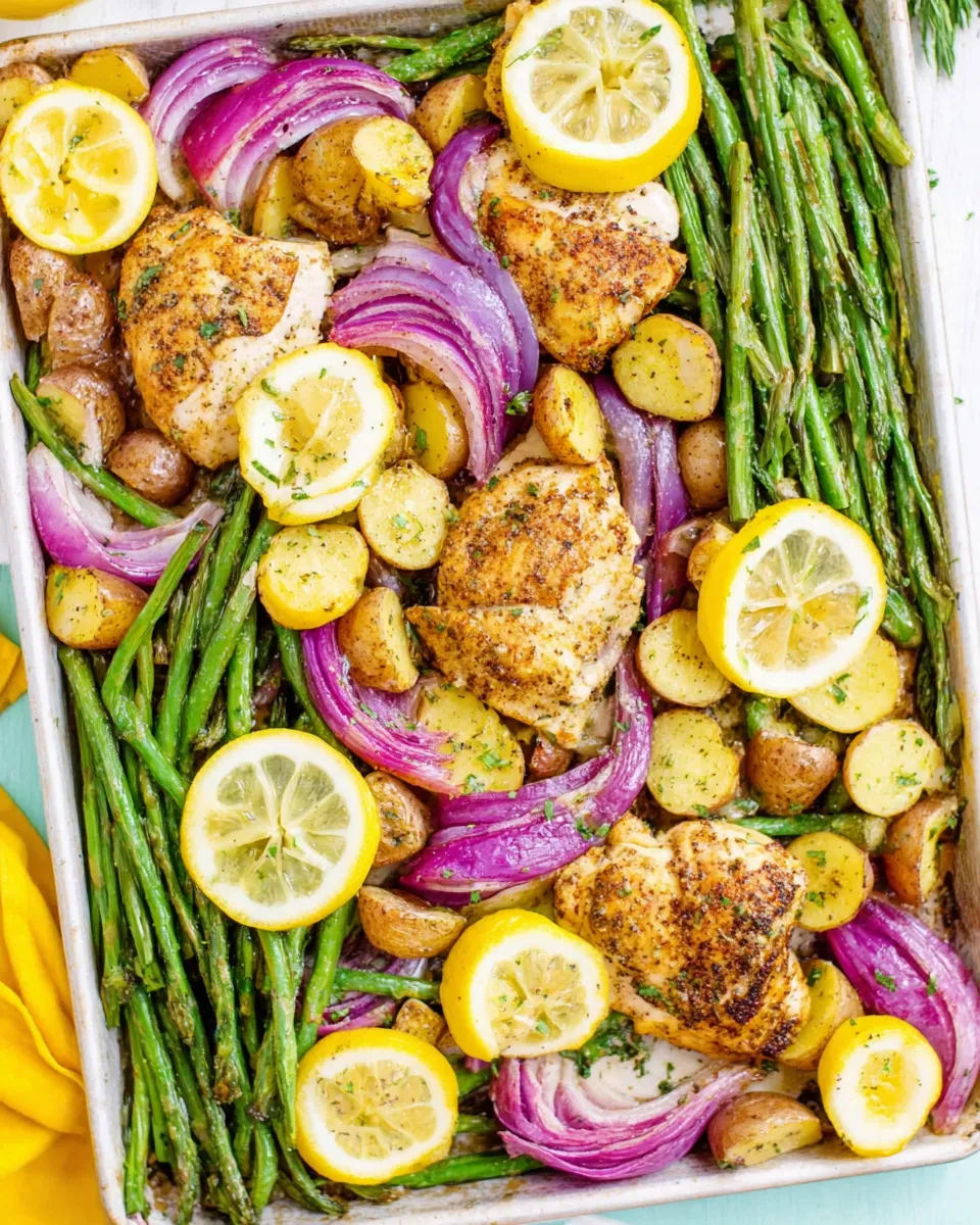 Homemade 15-Minute Sheet Pan Lemon Pepper Chicken plate image