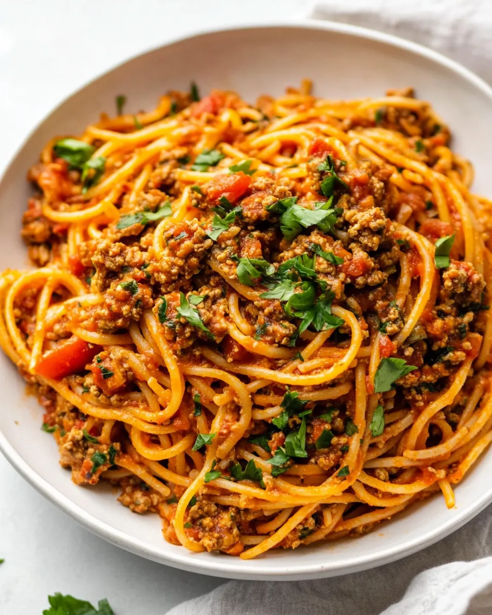 classic 30 Minute Taco Spaghetti image