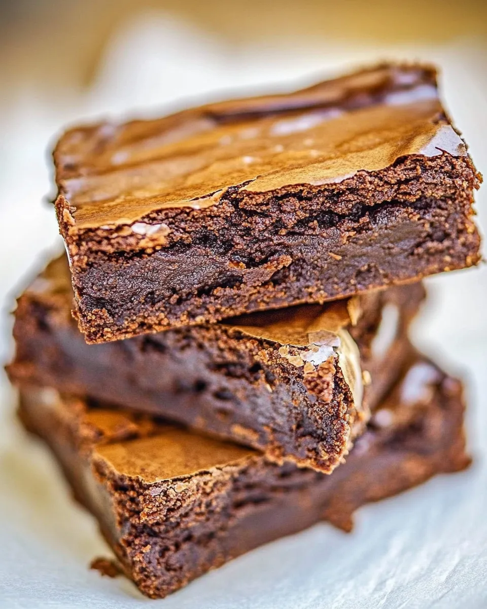 Classic 4 Ingredient Fudge Protein Brownies (Vegan, Gluten-free, Paleo) image