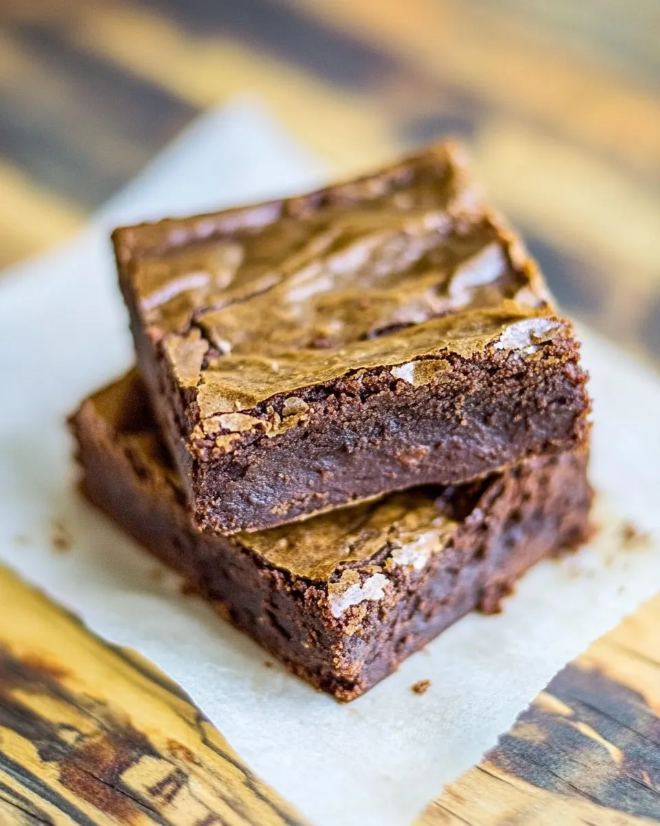 Easy 4 Ingredient Fudge Protein Brownies (Vegan, Gluten-free, Paleo) recipe image