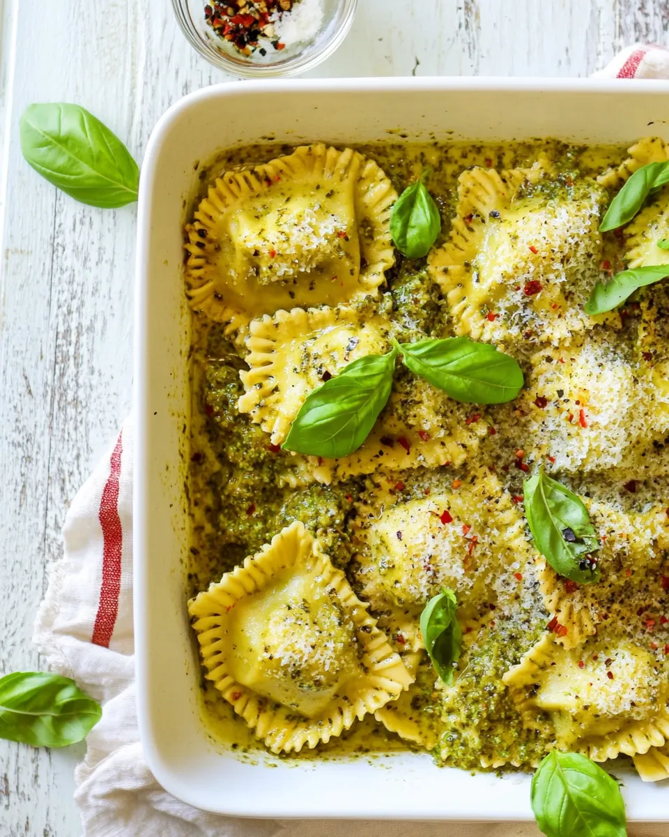 Classic 5-Ingredient Pesto Ravioli image
