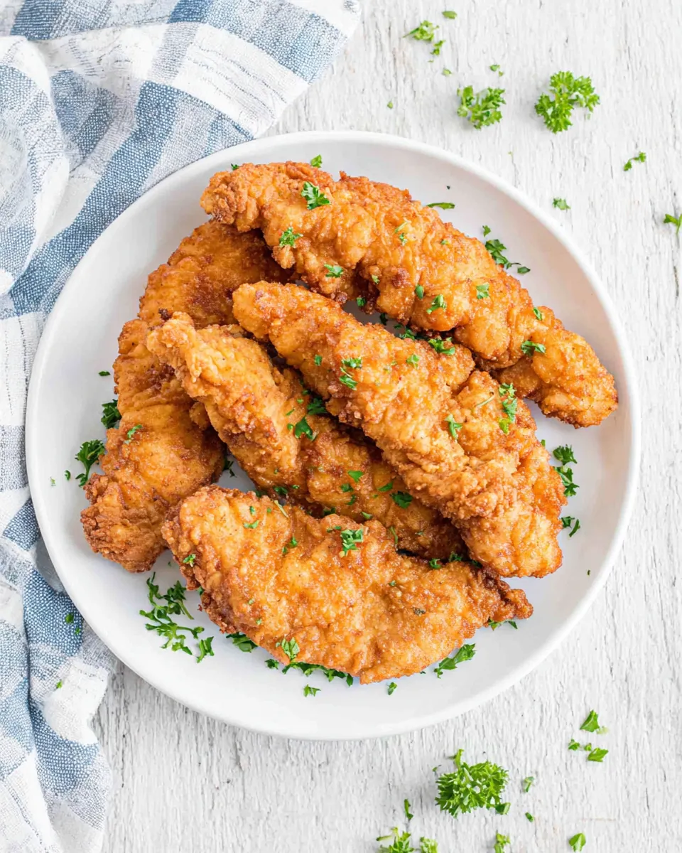 Healthy Air-Fryer Frozen Chicken Tenders plate image