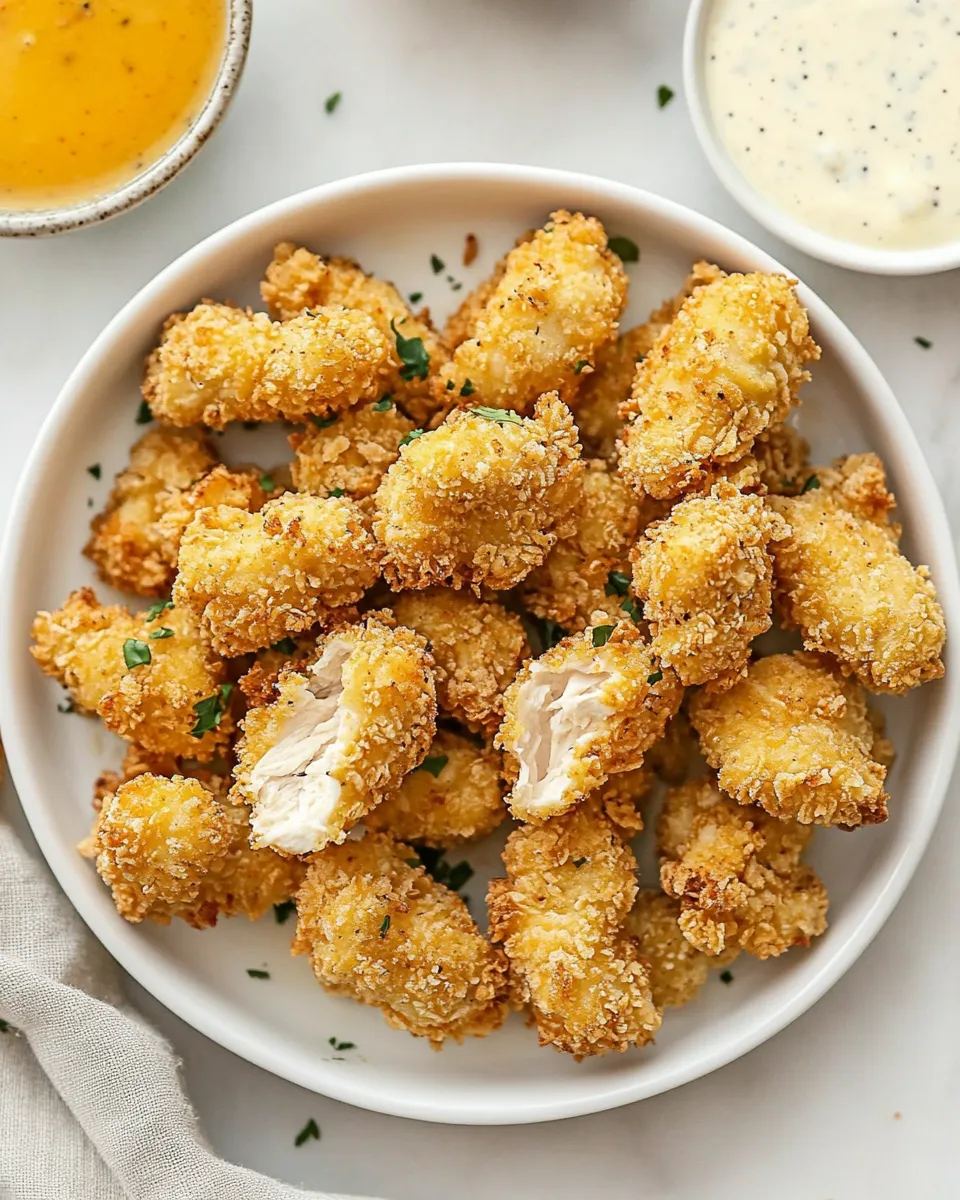 Delicious Air-Fryer Popcorn Chicken plate image