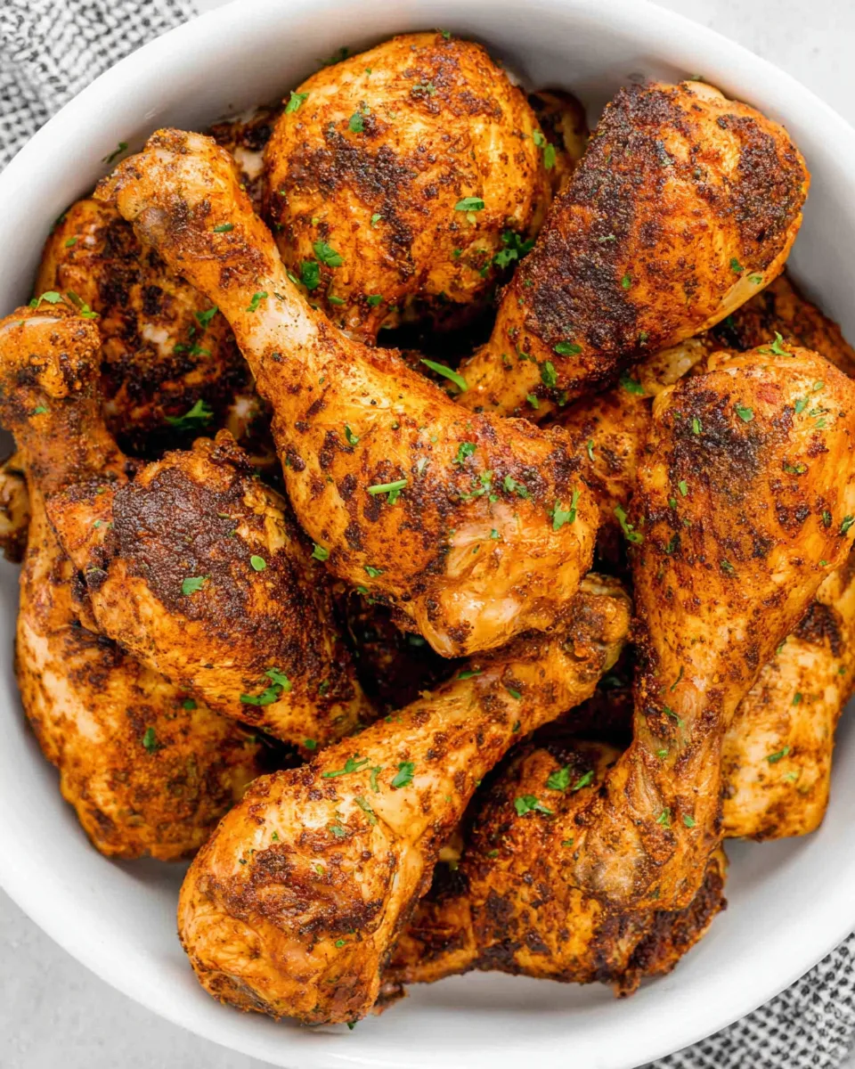 Easy Air Fryer Chicken Legs food shot