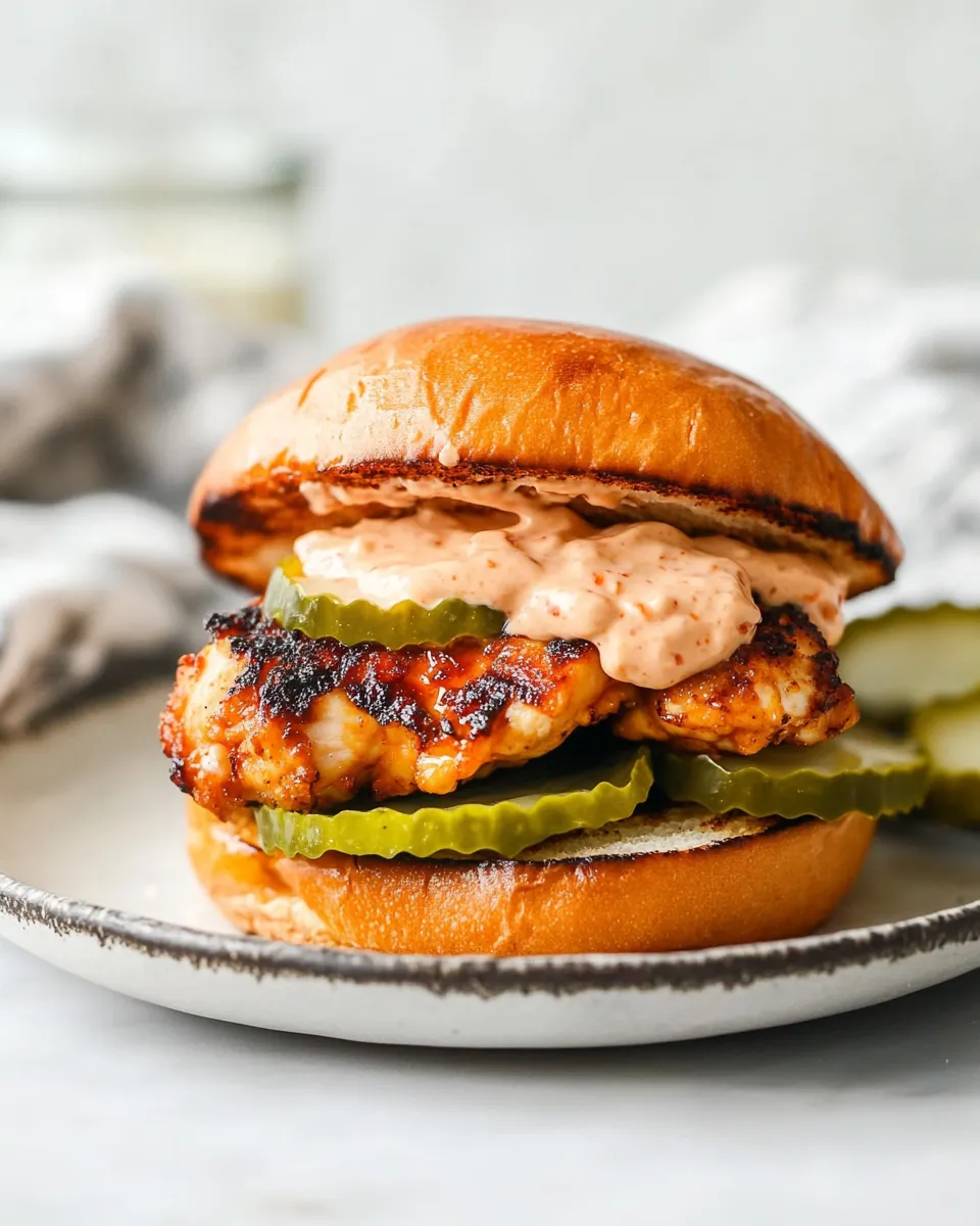 Delicious Air Fryer Chicken Sandwich with Sriracha Mayo shot