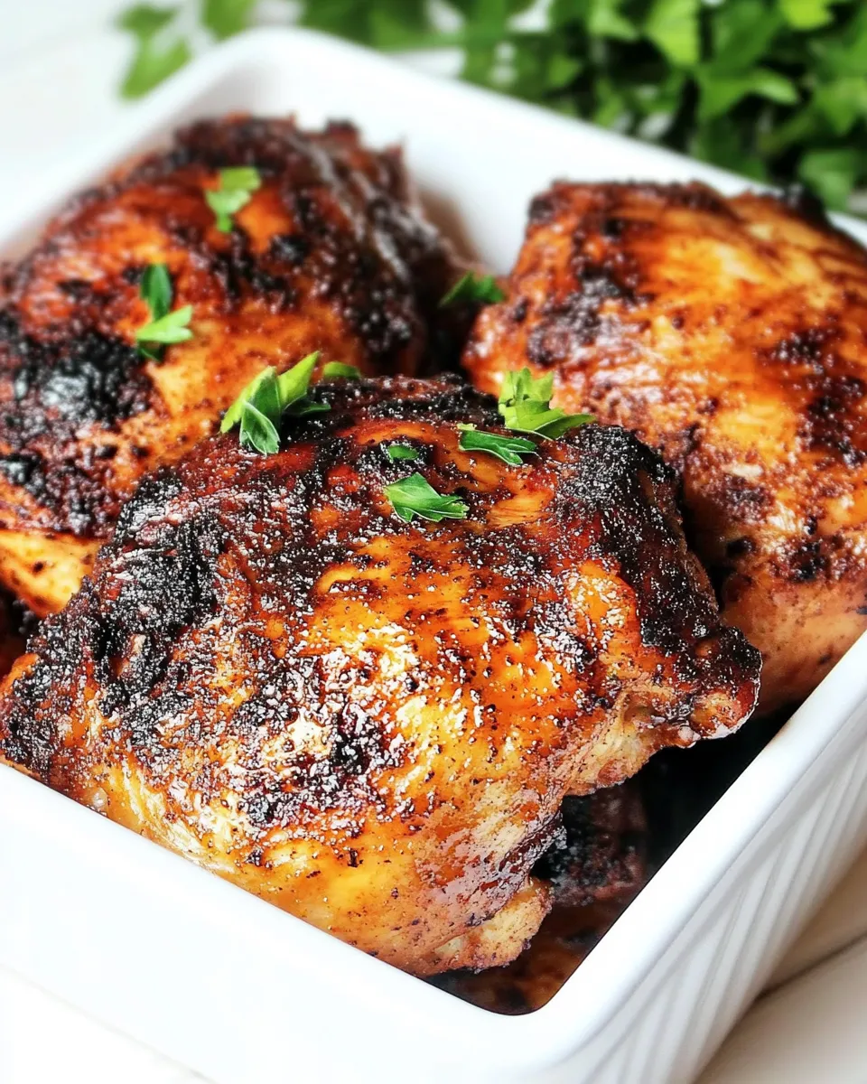 Delicious Air Fryer Chicken Thighs plate image