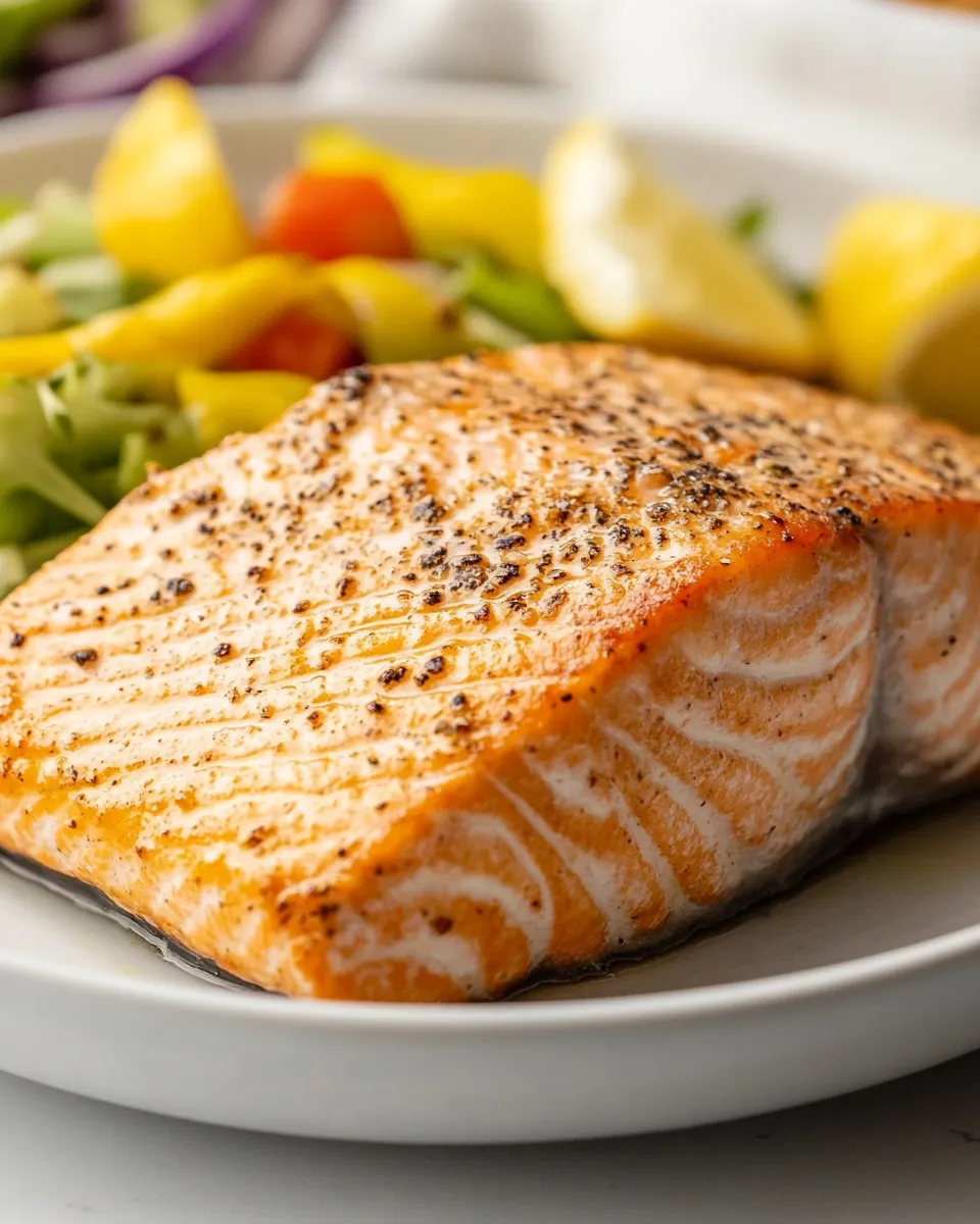 Easy Air Fryer Frozen Salmon Fillet With Skin picture
