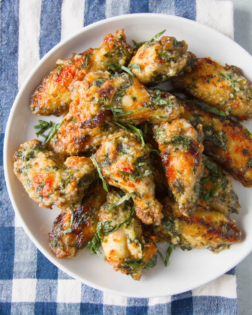 Classic Air Fryer Garlic Parmesan Chicken Wings dish photo