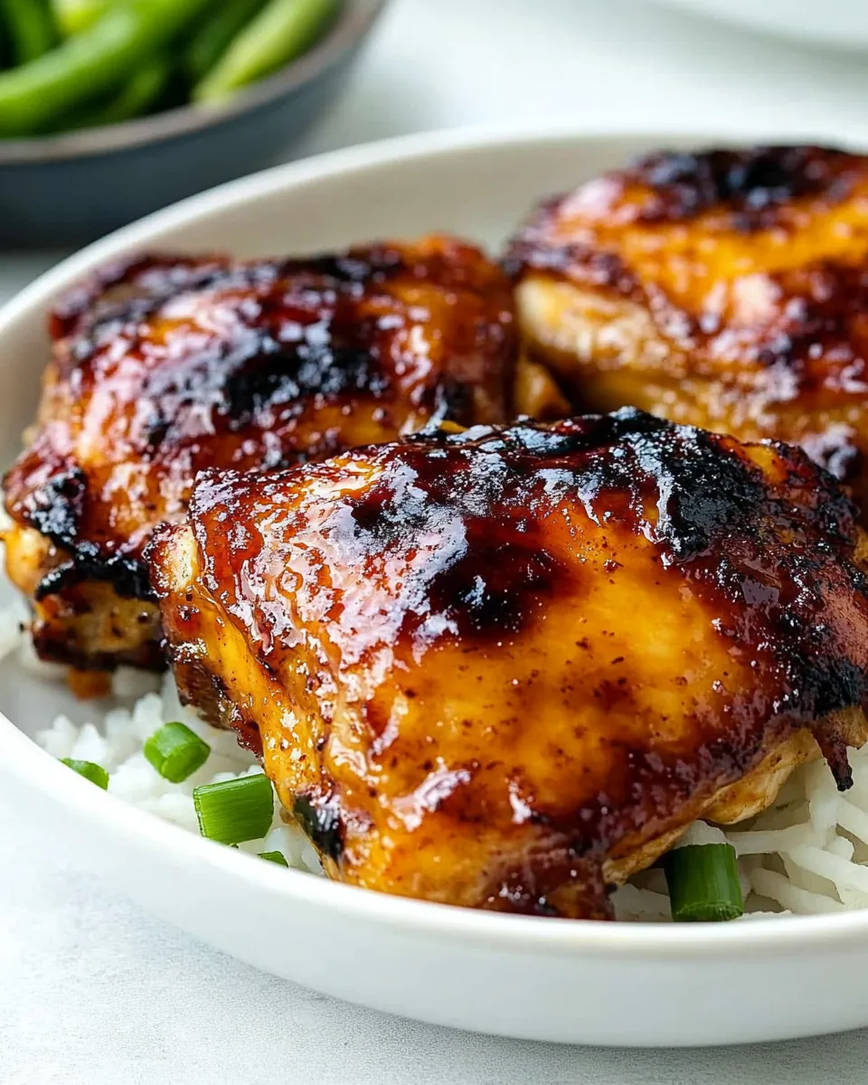 delicious Air Fryer Honey Mustard Chicken Thighs shot