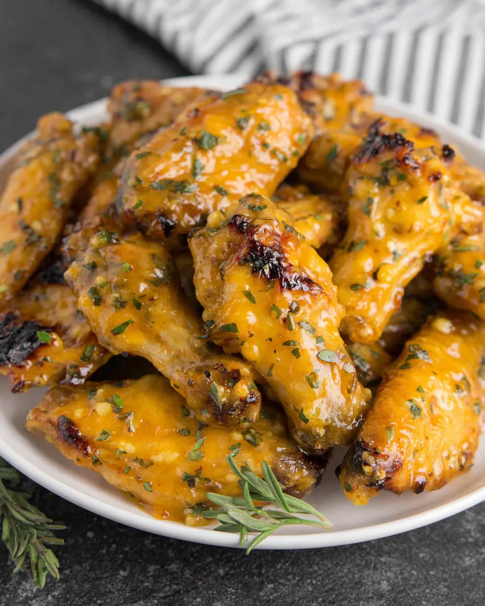 Homemade Air Fryer Honey Mustard Chicken Wings photo