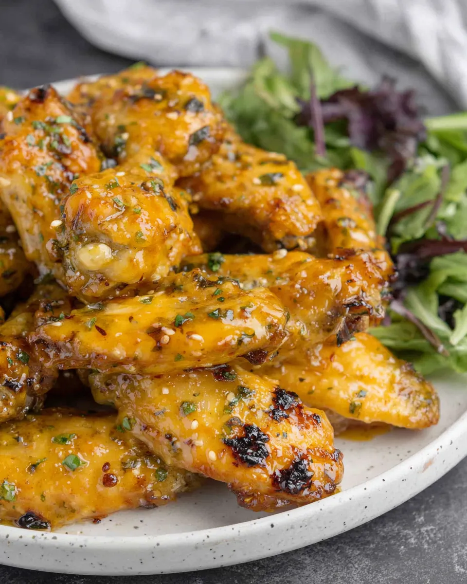Classic Air Fryer Honey Mustard Chicken Wings dish photo