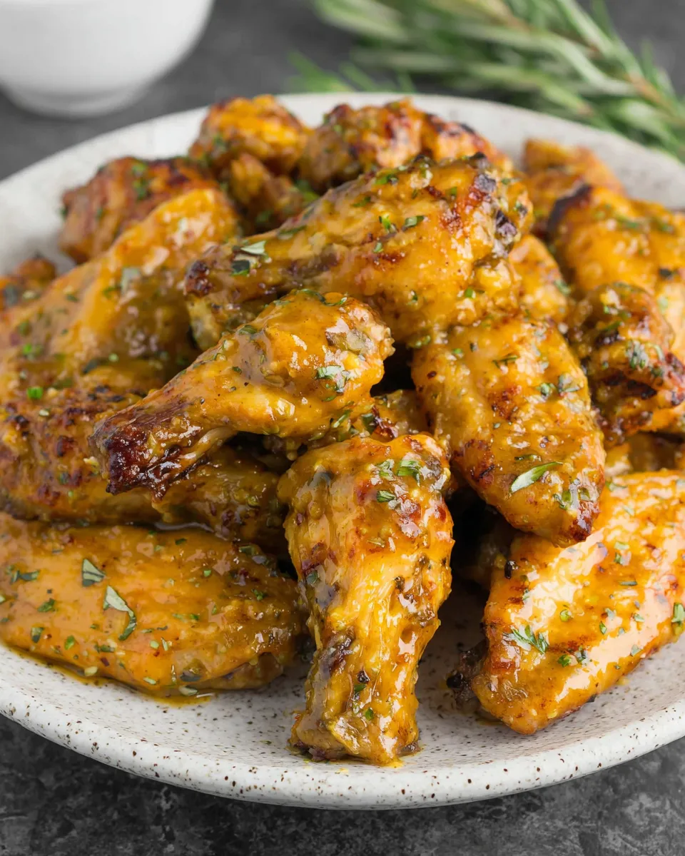 Easy Air Fryer Honey Mustard Chicken Wings recipe image