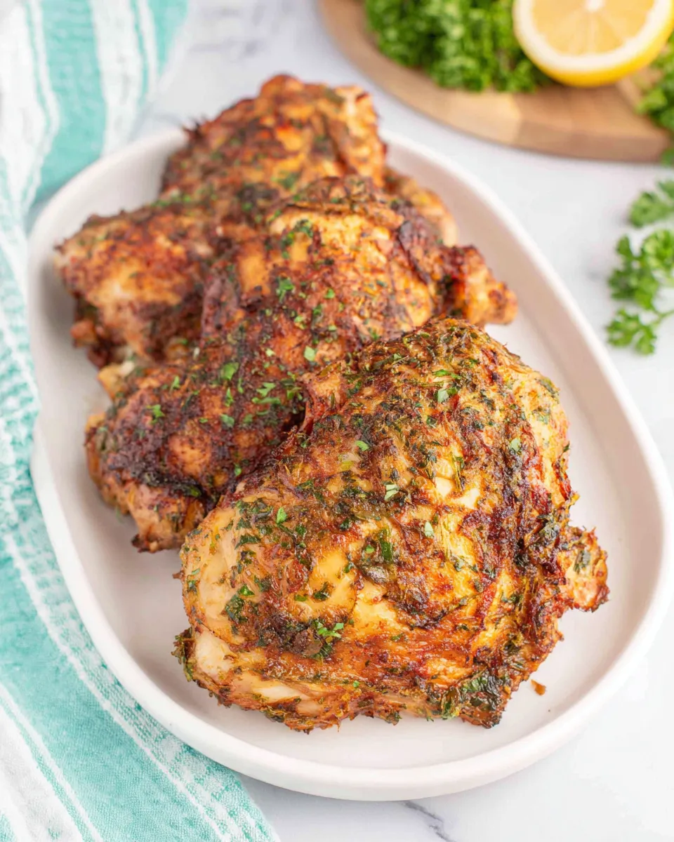 Easy Air Fryer Lemongrass Chicken food shot