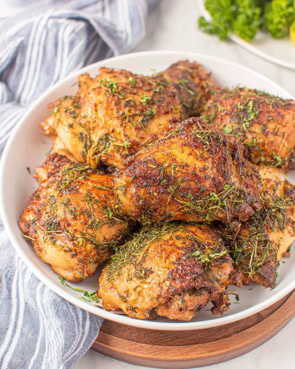 Delicious Air Fryer Lemongrass Chicken plate image