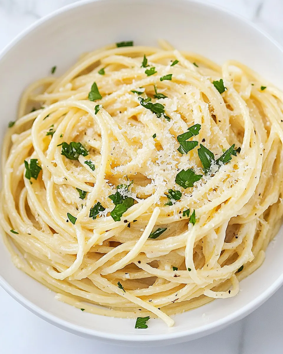 Homemade Alfredo Spaghetti photo