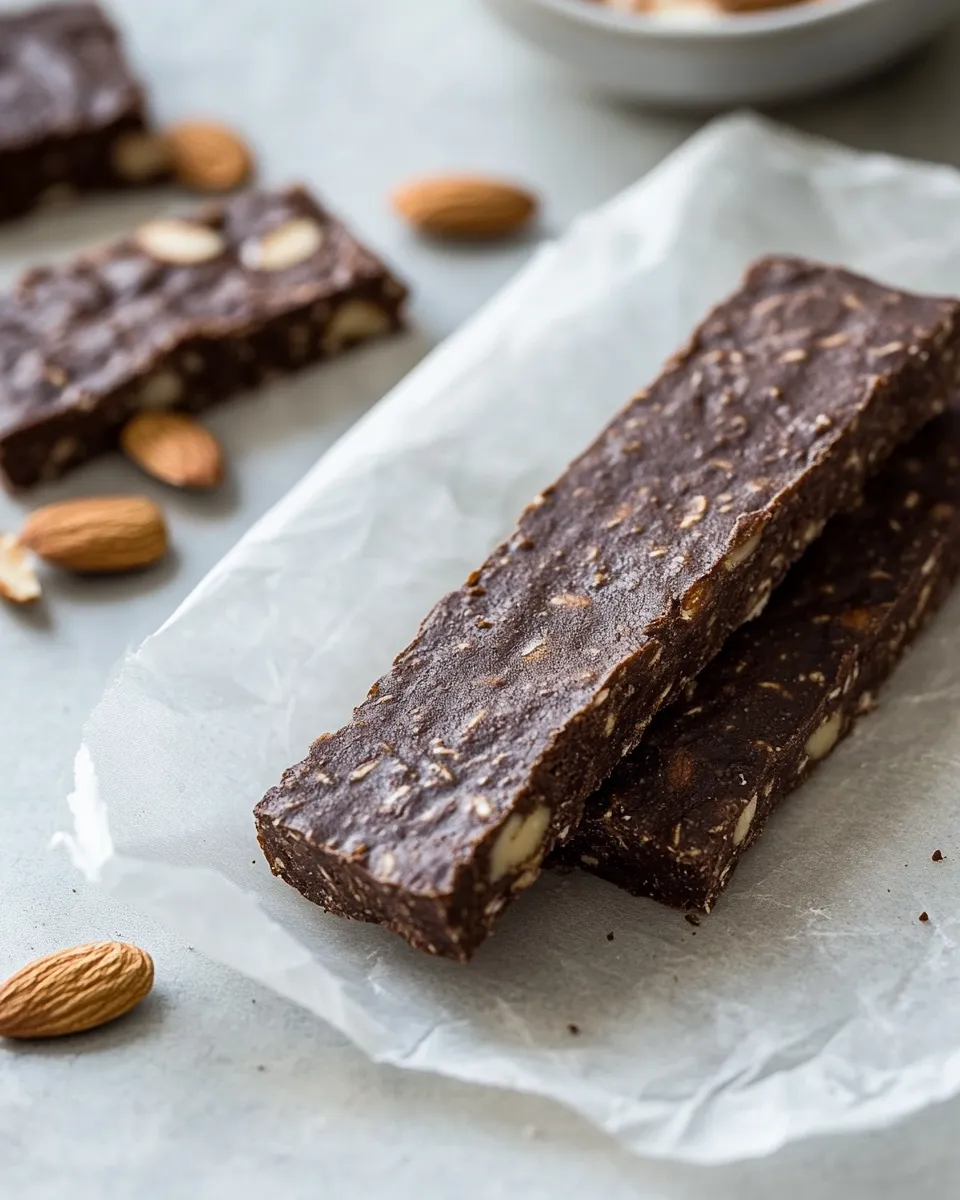 Homemade Almond-Chocolate Protein Bars photo