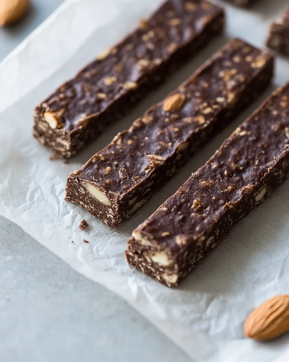 Easy Almond-Chocolate Protein Bars recipe photo