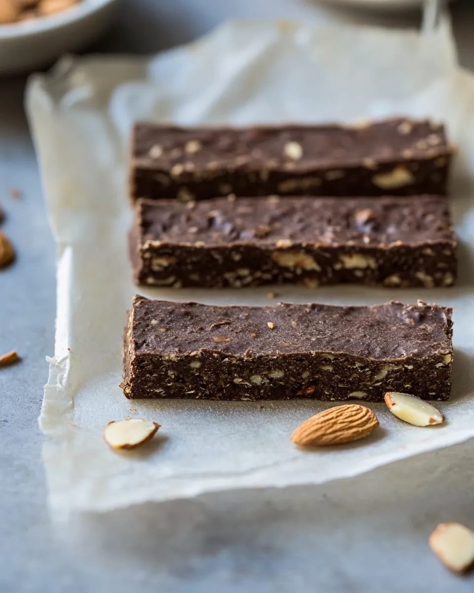 Delicious Almond-Chocolate Protein Bars shot