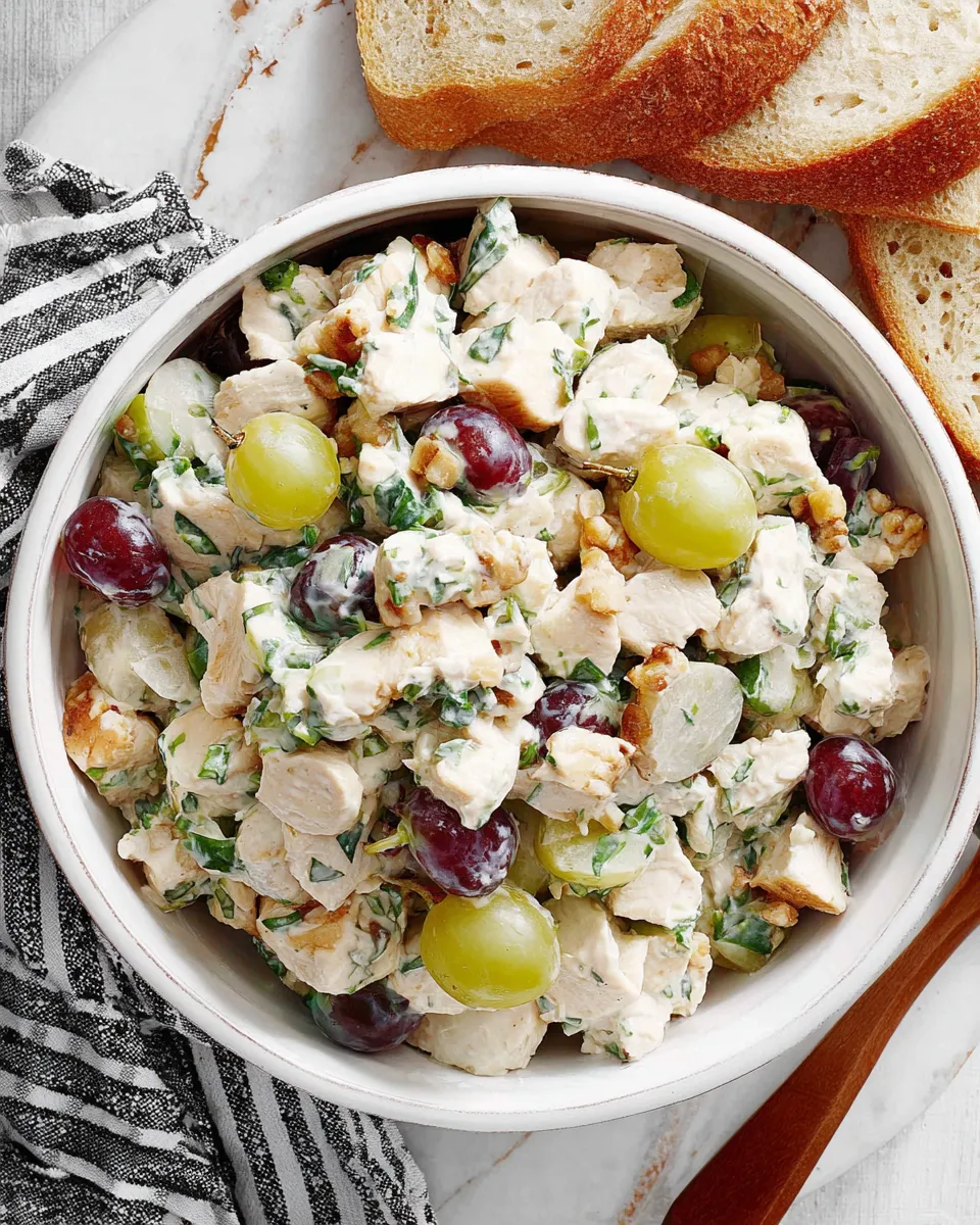 Easy Amazing Chicken Salad Recipe (with Grapes) recipe image