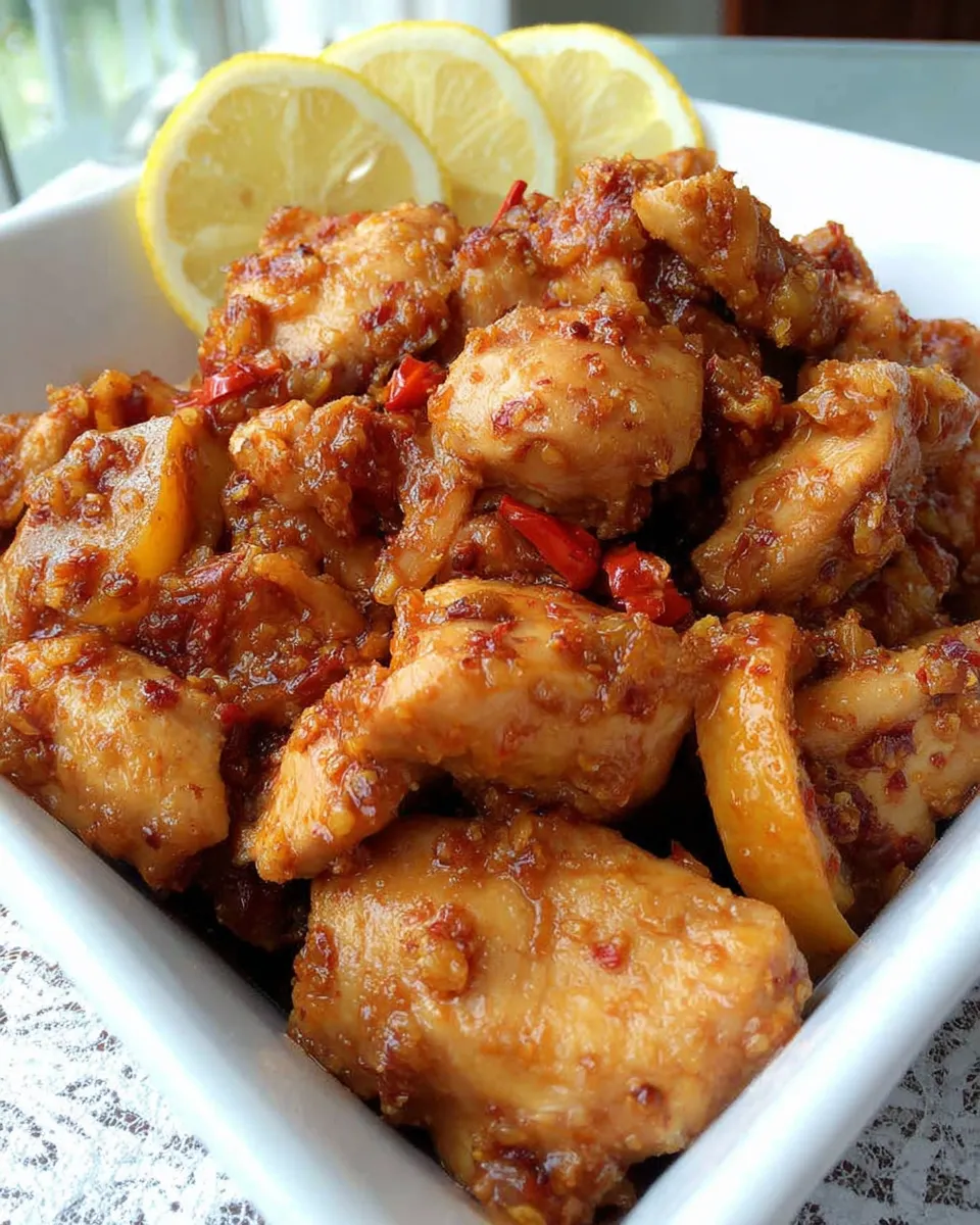 Homemade Aromatic Lemon Chili Chicken recipe photo