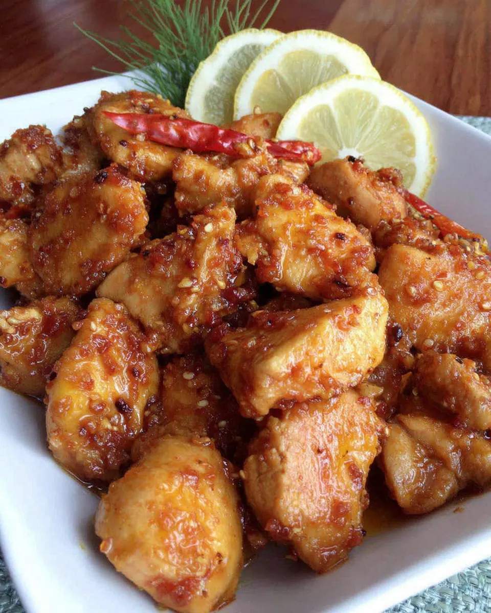 Delicious Aromatic Lemon Chili Chicken image