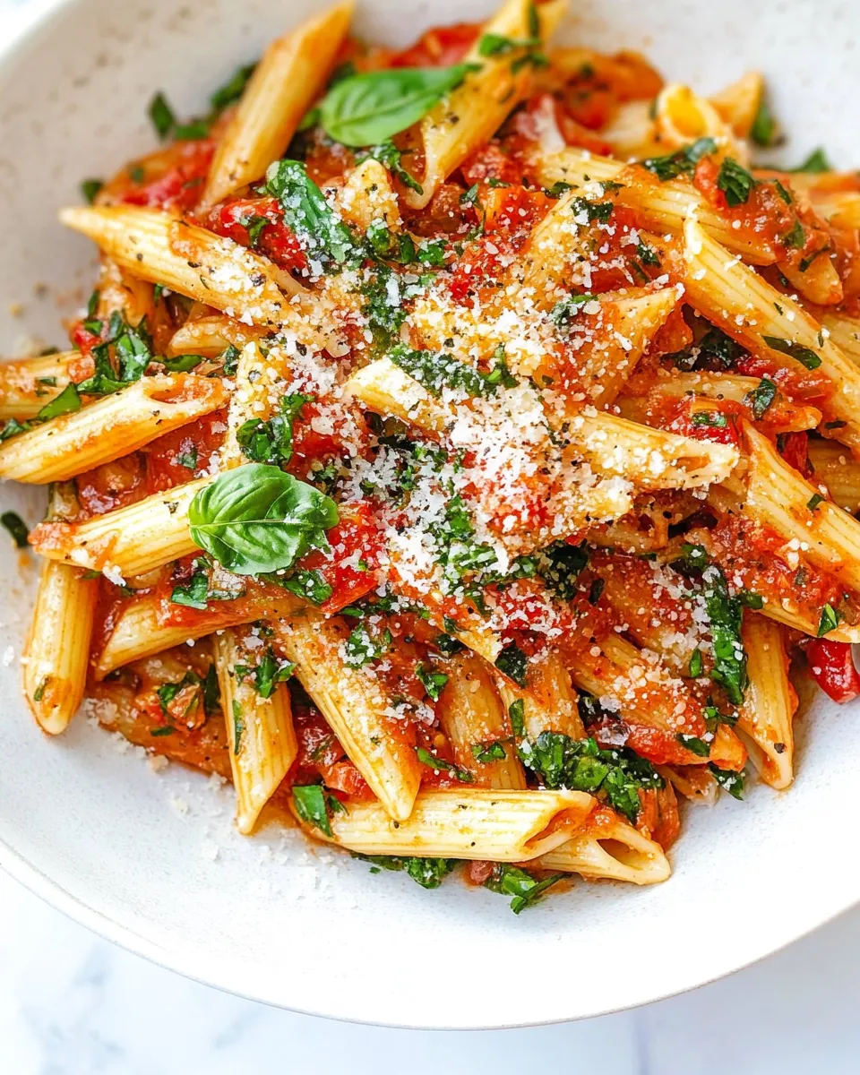 homemade Arrabbiata Sauce with Penne photo