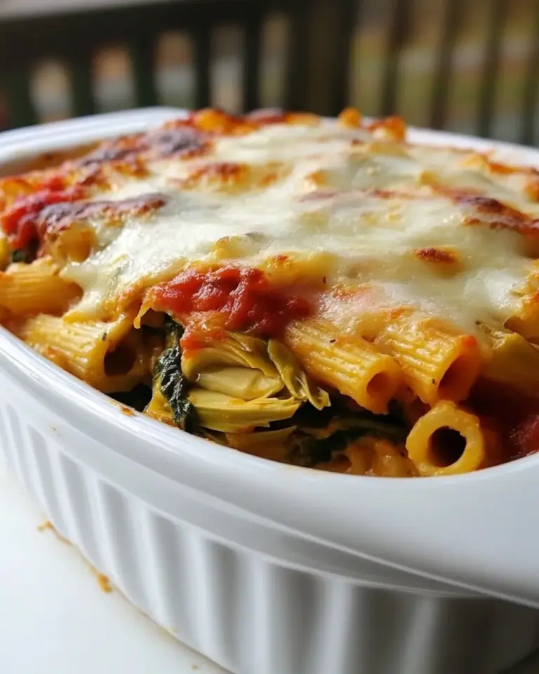 Homemade Artichoke & Spinach Penne Casserole photo