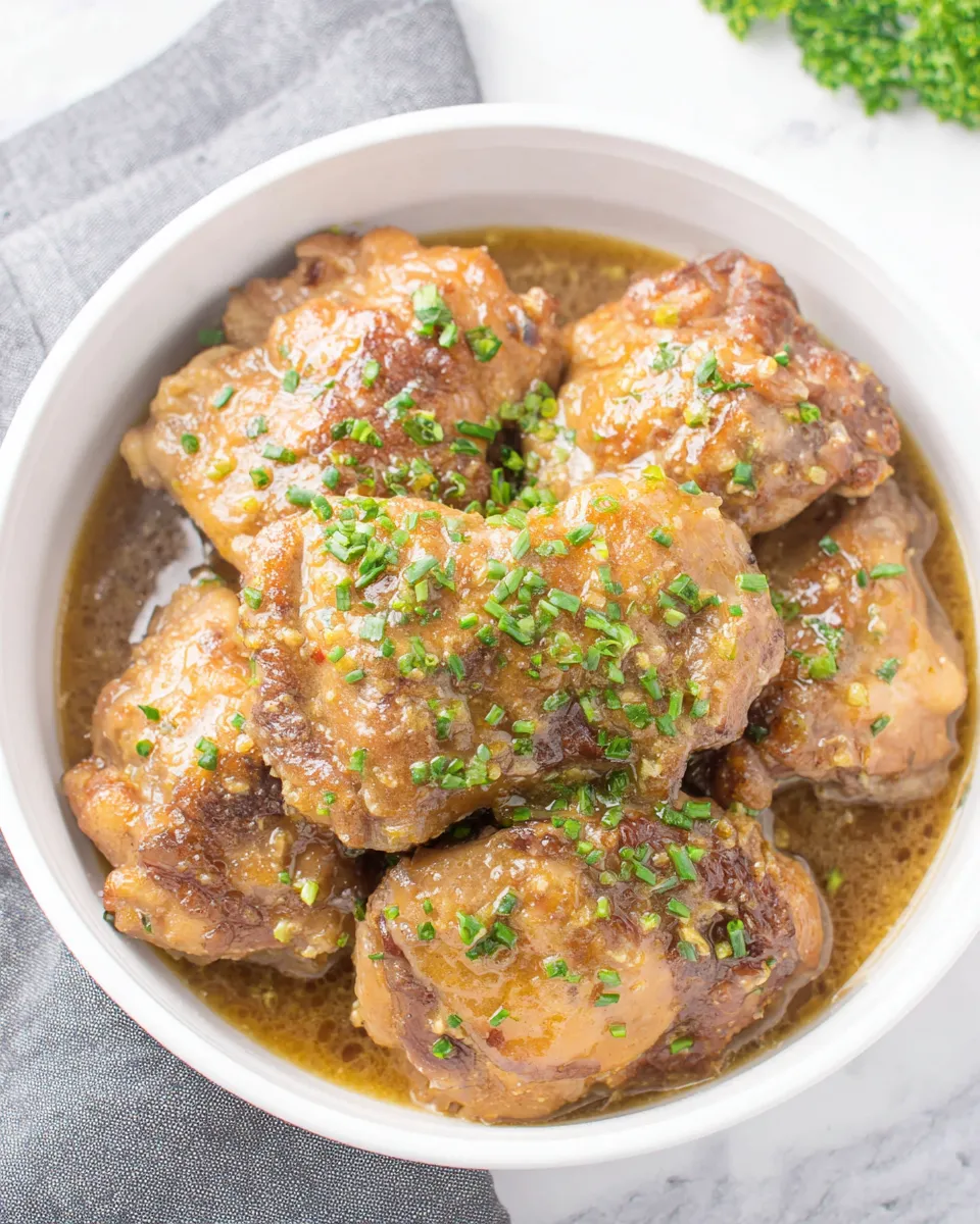 Healthy Asian-Inspired Instant Pot Chicken Thighs dish photo