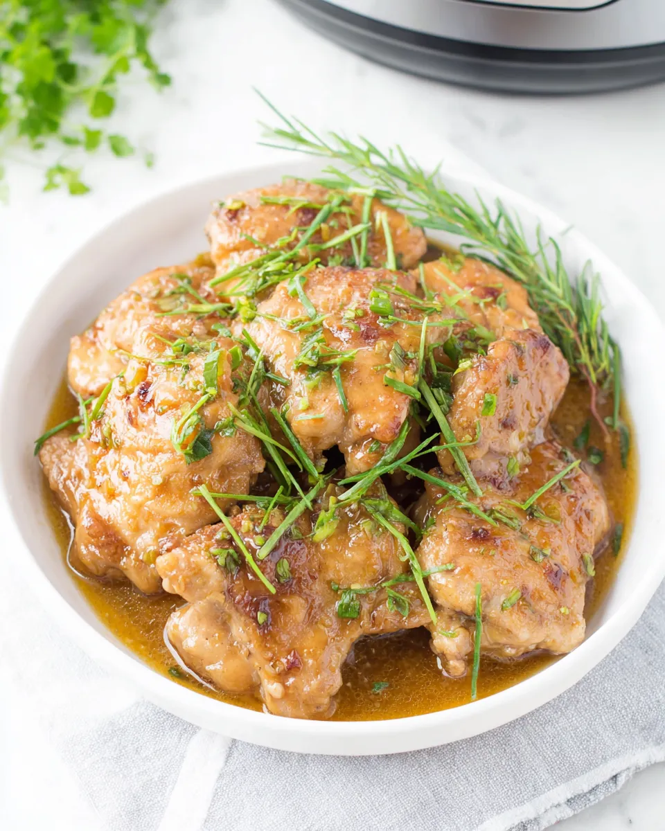 Perfect Asian-Inspired Instant Pot Chicken Thighs food shot