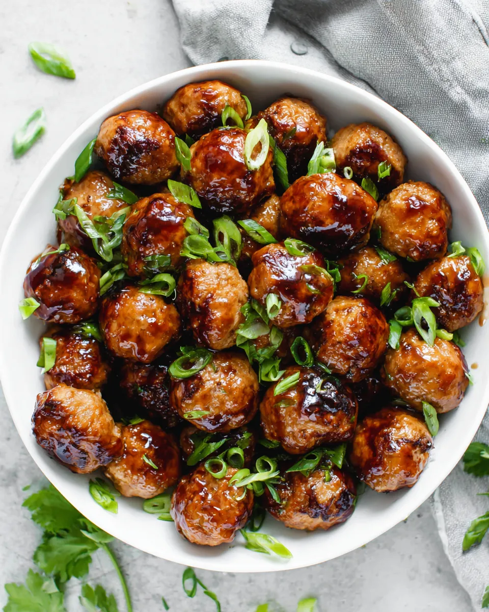 Easy Asian Chicken Meatballs recipe photo