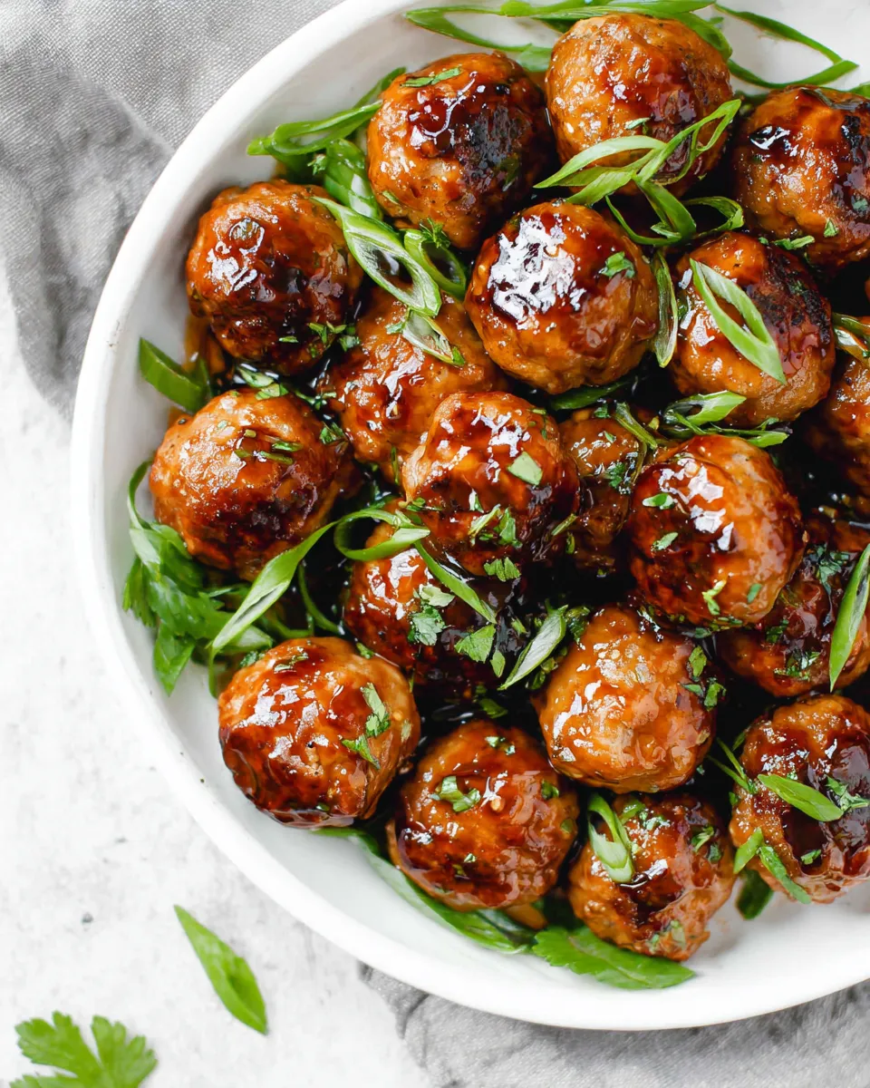 Delicious Asian Chicken Meatballs dish photo