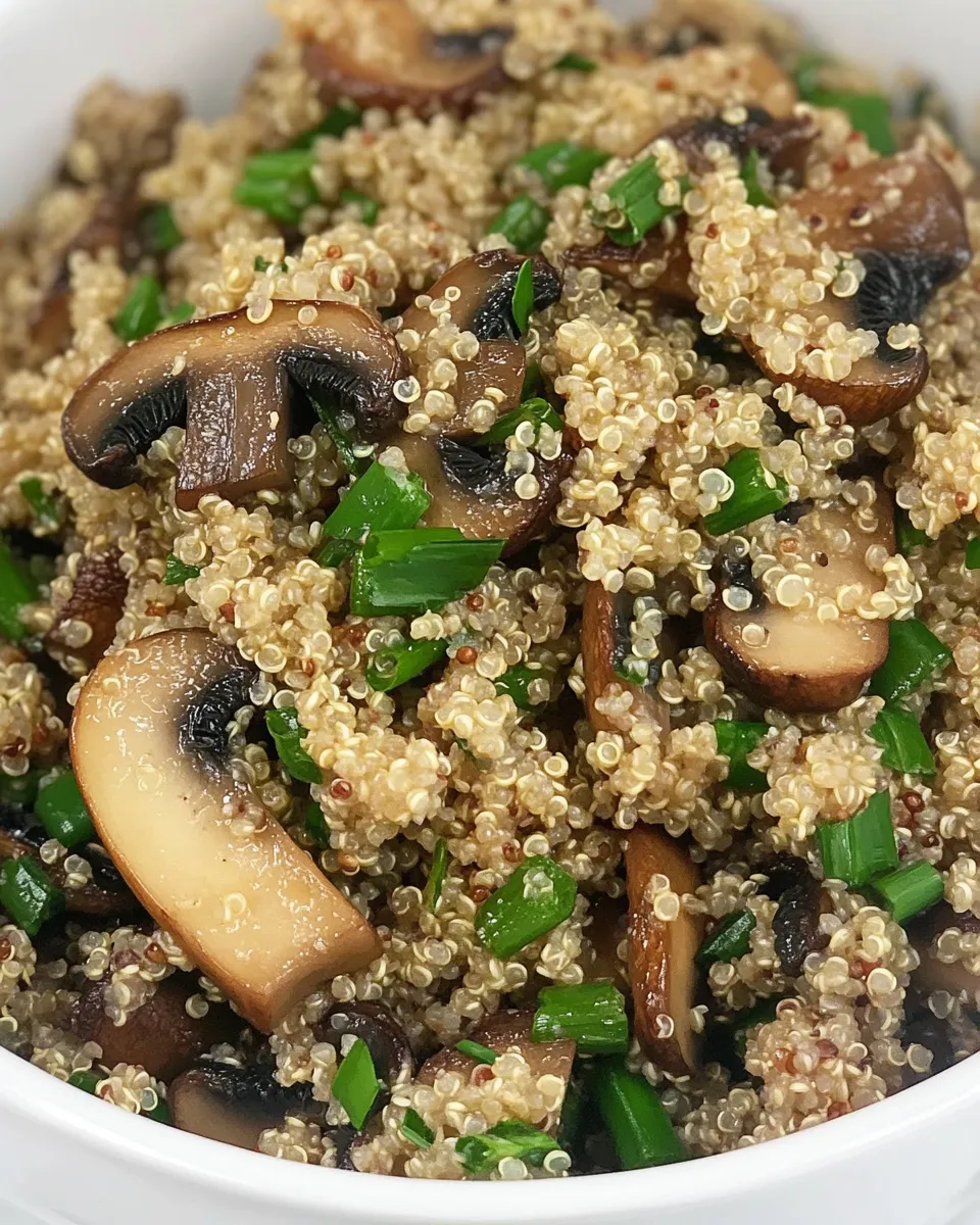Homemade Asian Toasted Quinoa with Mushrooms photo