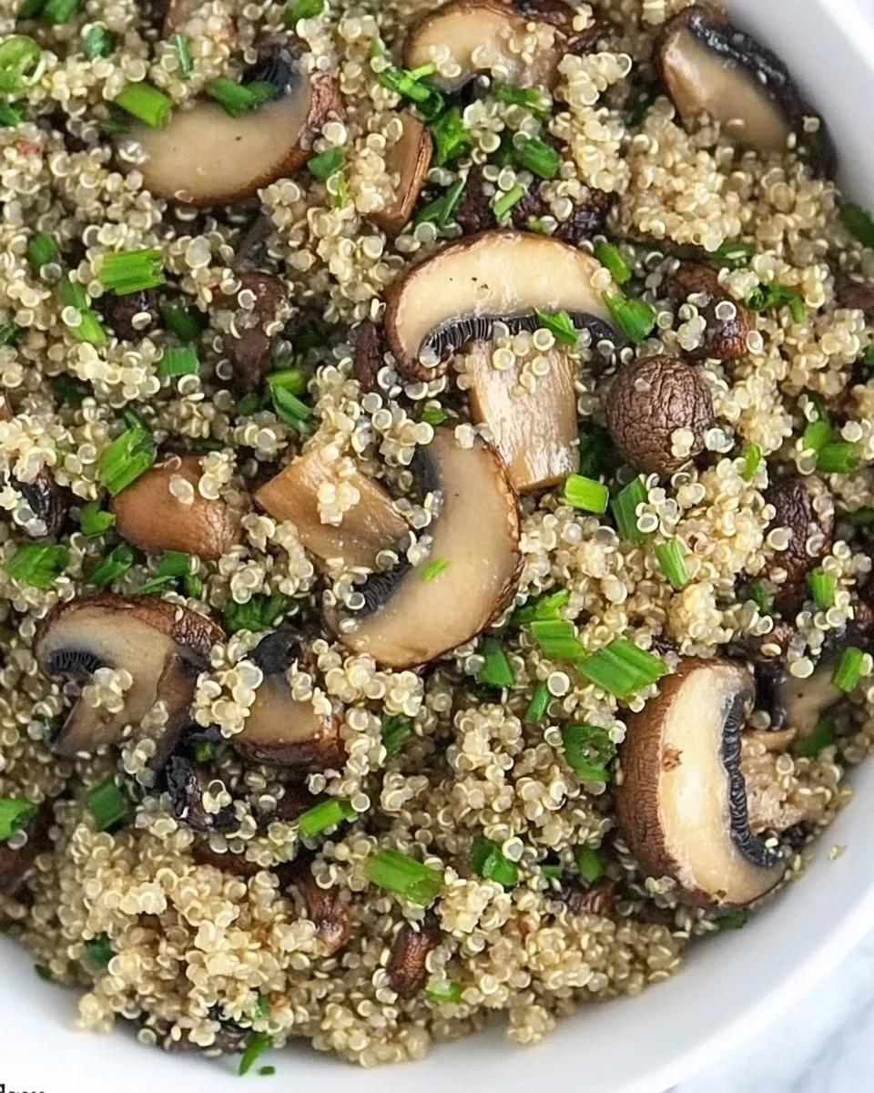 Easy Asian Toasted Quinoa with Mushrooms recipe photo