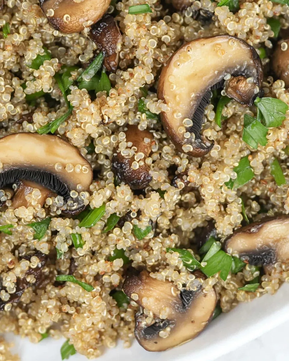 Delicious Asian Toasted Quinoa with Mushrooms dish photo
