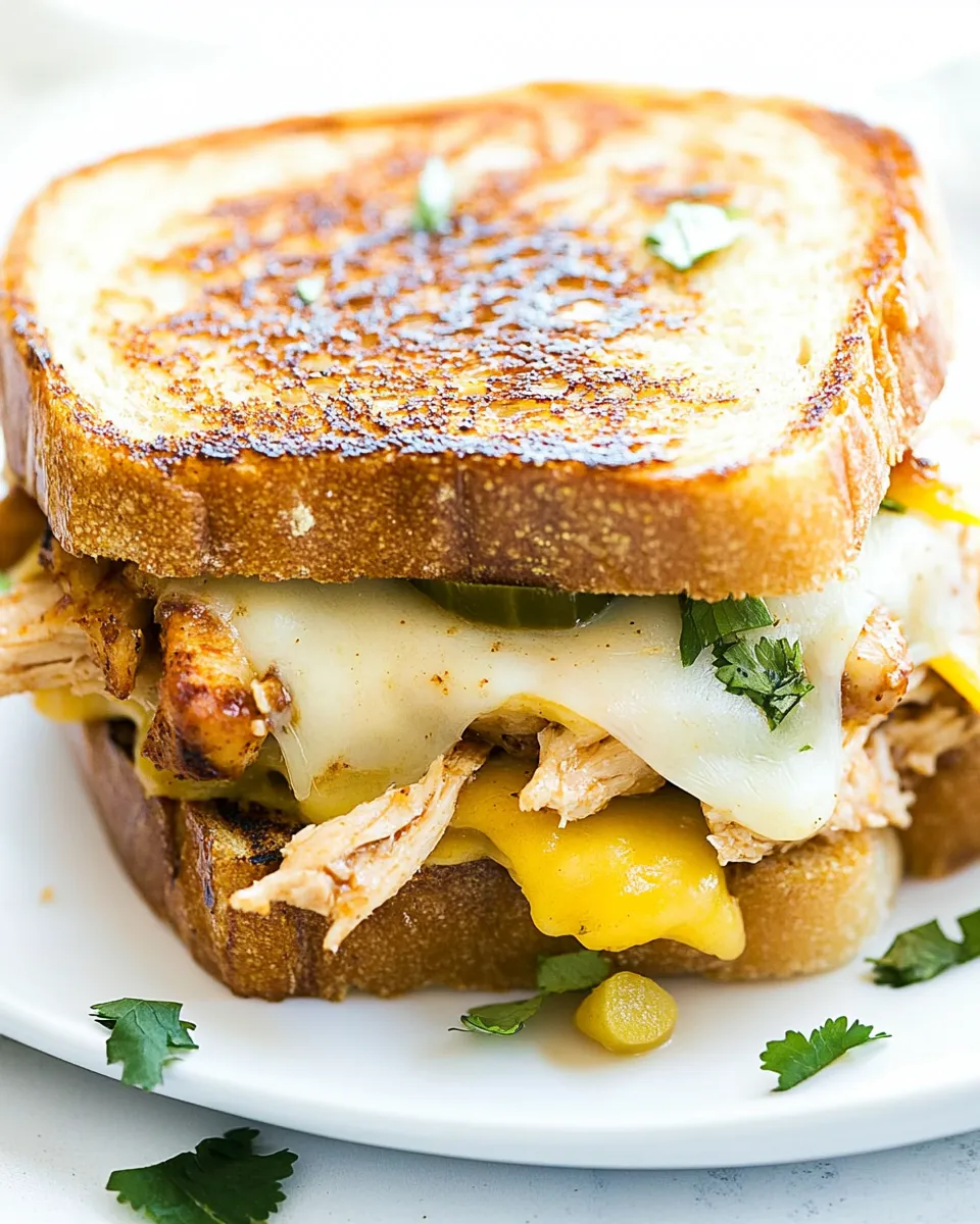 classic Award Winning Chipotle Chicken Grilled Cheese Sandwich image
