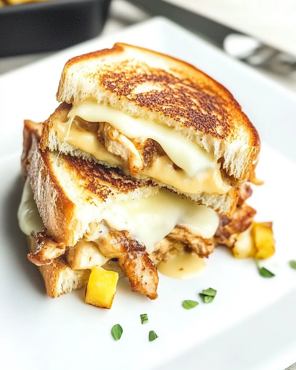 delicious Award Winning Chipotle Chicken Grilled Cheese Sandwich shot