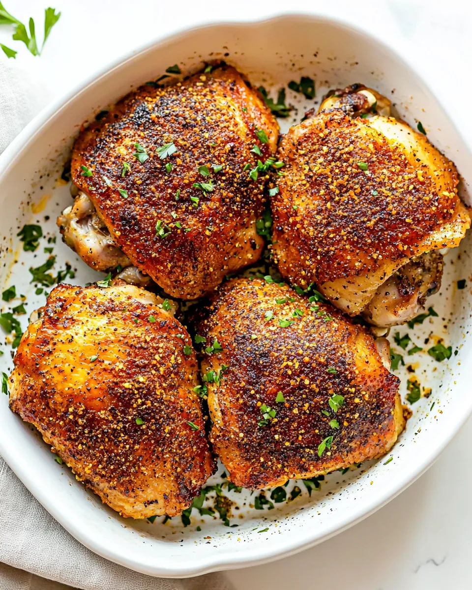 Homemade Baked Bone in Chicken Thighs photo