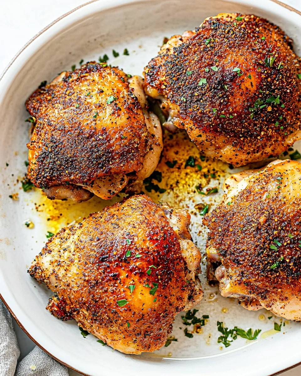 Classic Baked Bone in Chicken Thighs image