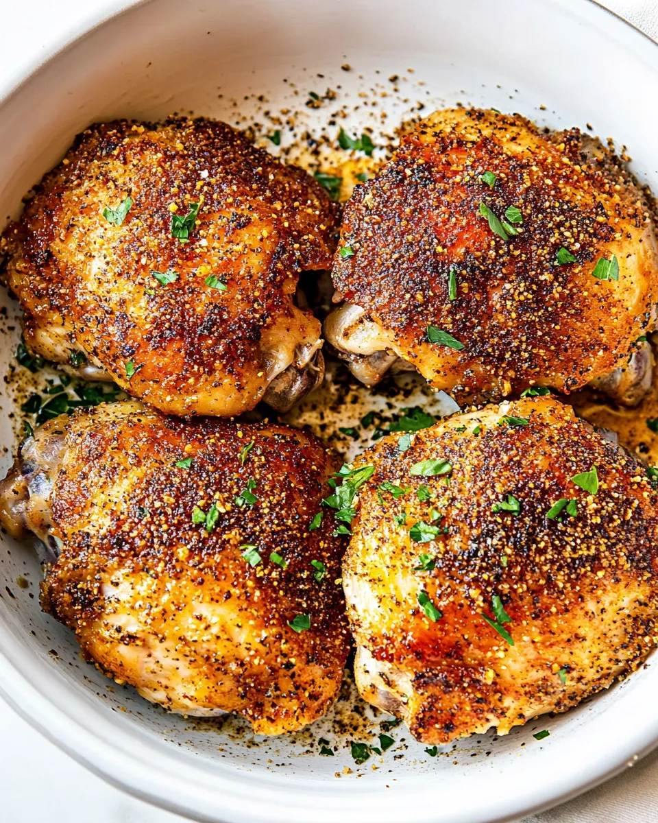 Easy Baked Bone in Chicken Thighs picture