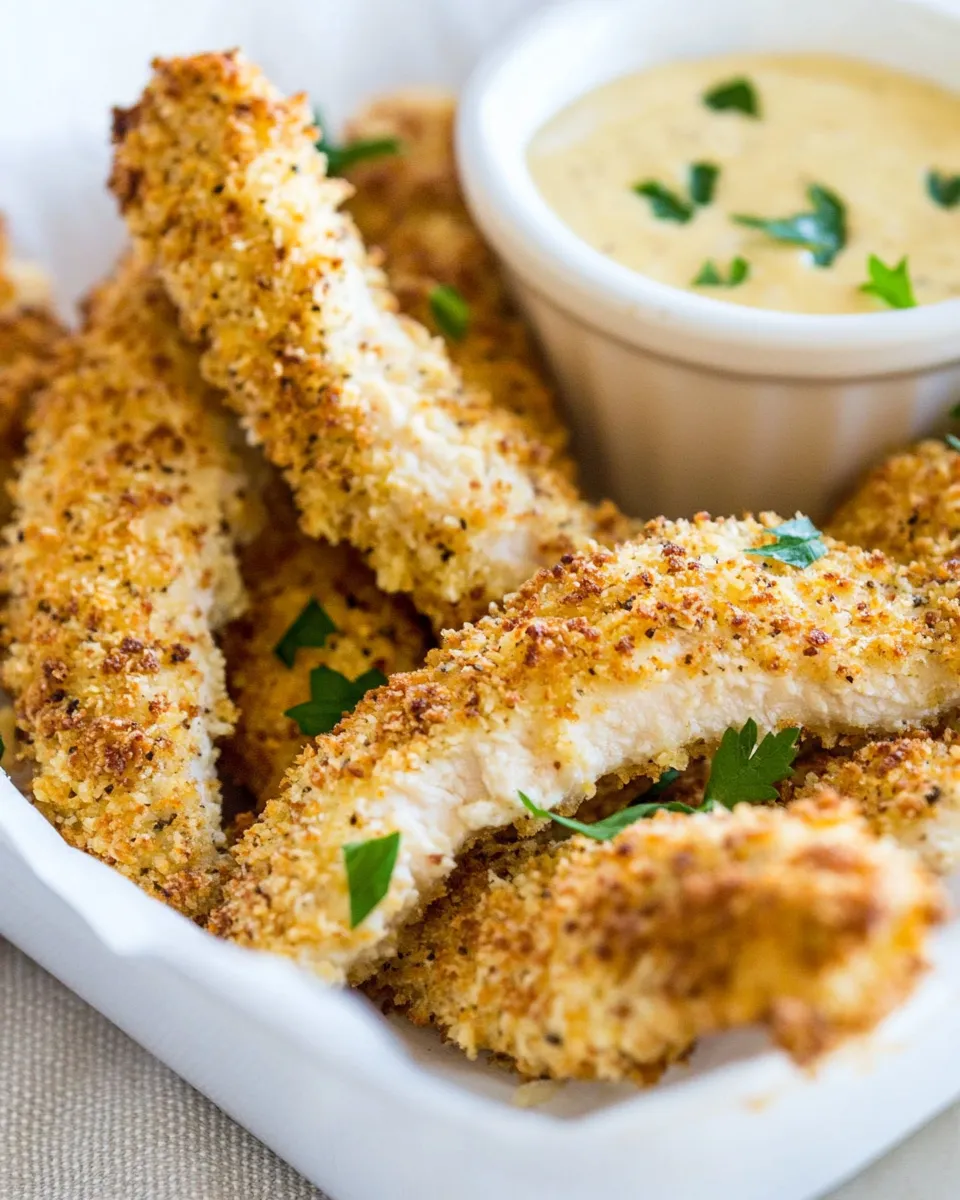 Homemade Baked Breaded Chicken Strips Recipe photo