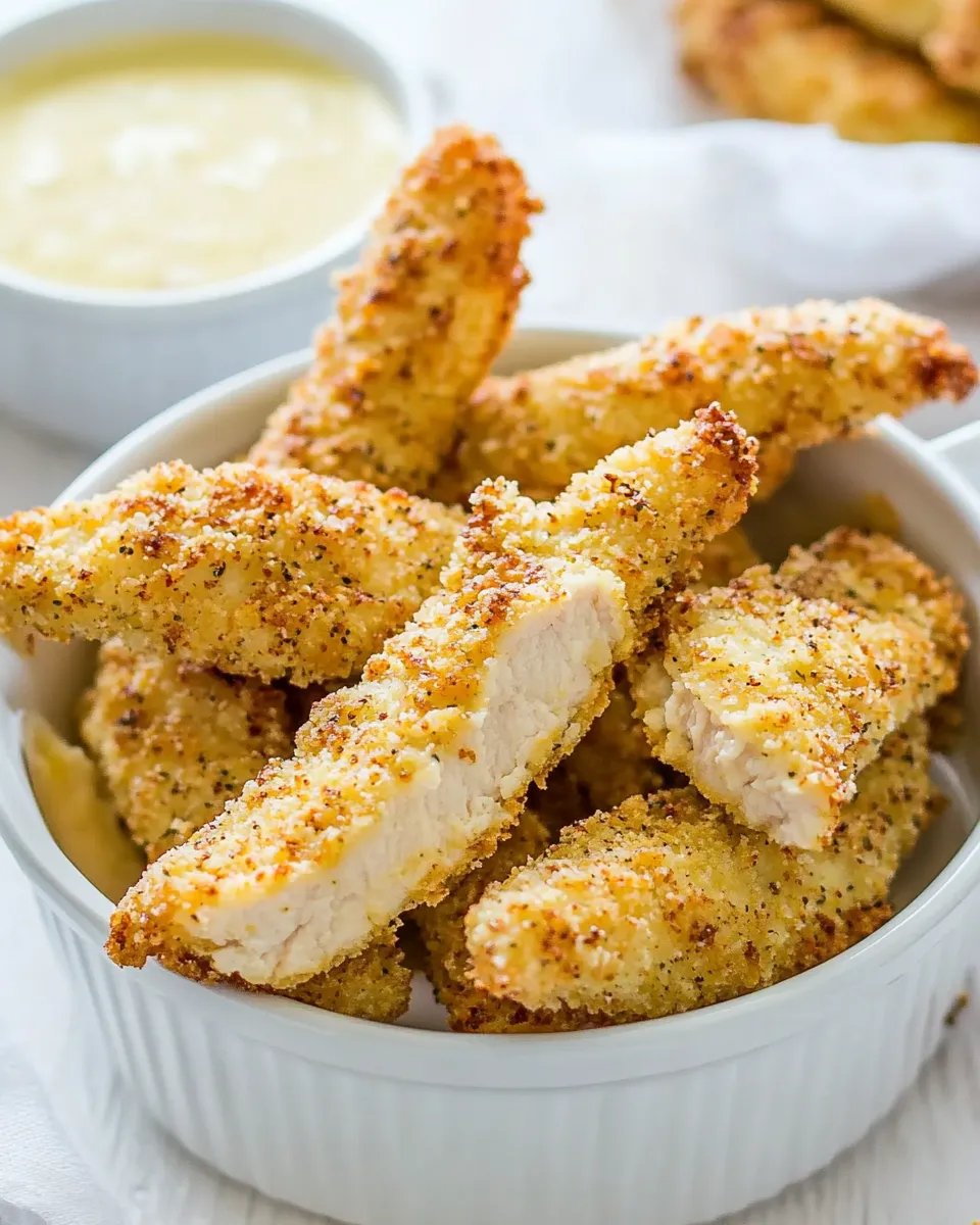 Delicious Baked Breaded Chicken Strips Recipe dish photo