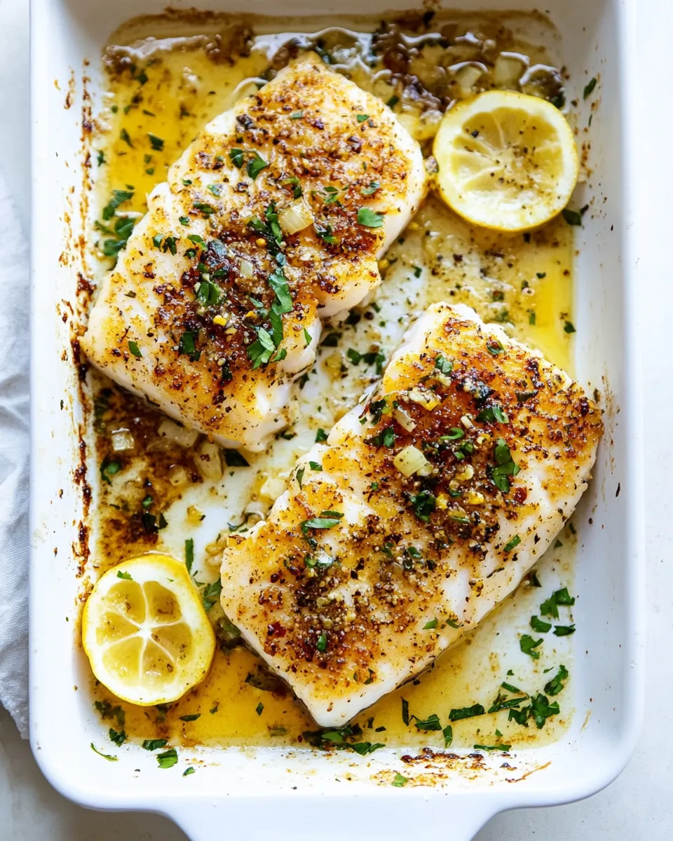 delicious Baked Cajun Garlic Butter Cod shot