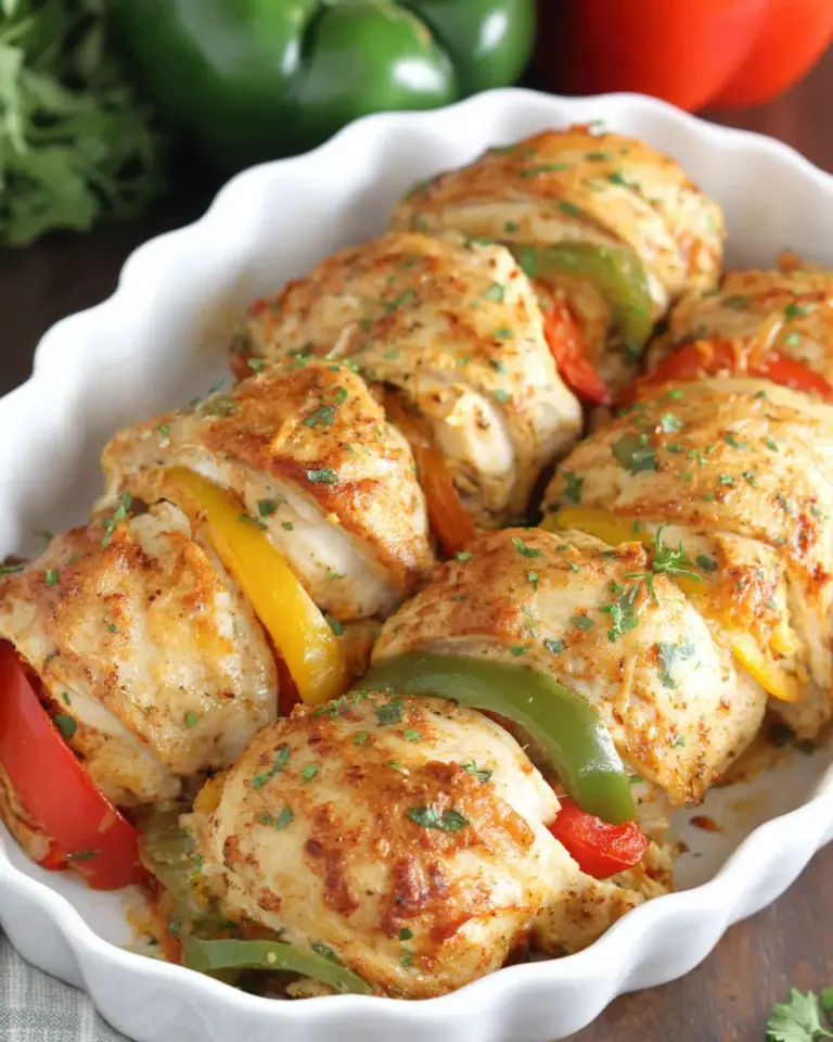 Homemade Baked Chicken Fajita Roll-Ups recipe photo