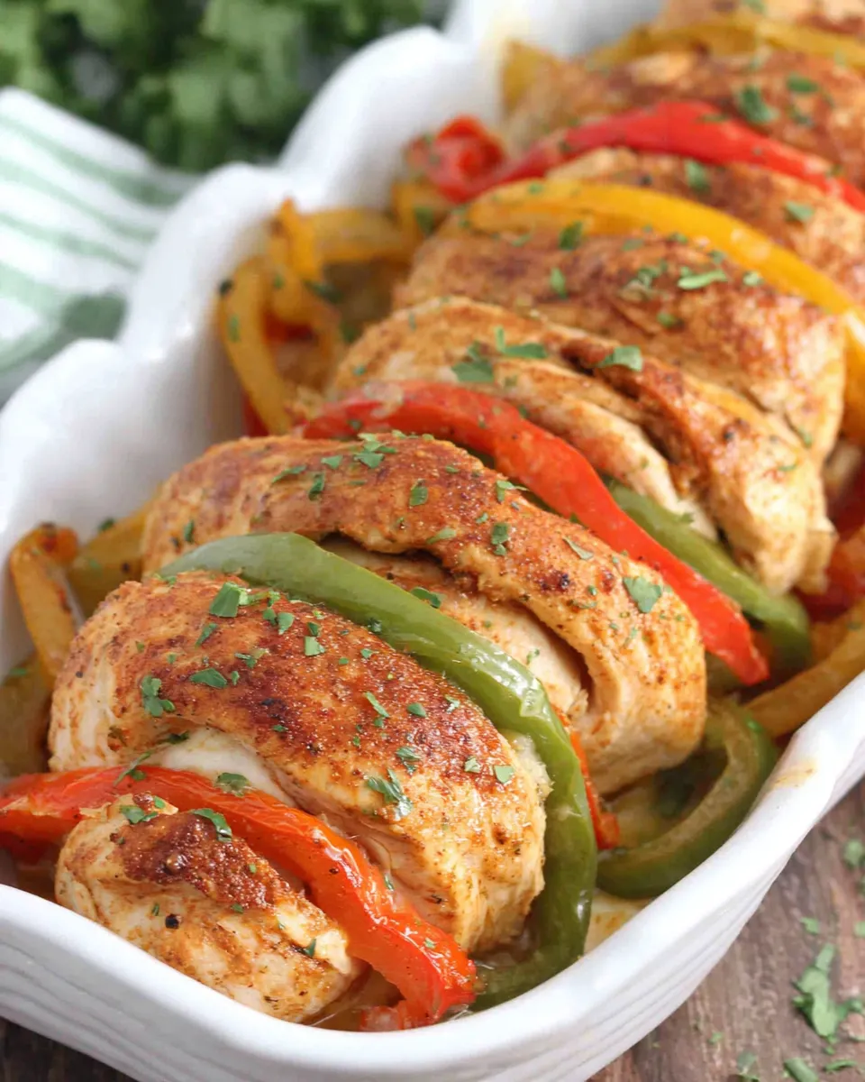 Classic Baked Chicken Fajita Roll-Ups dish photo